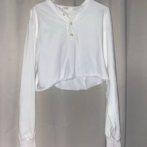 Brandy Melville John Galt white long sleeve top